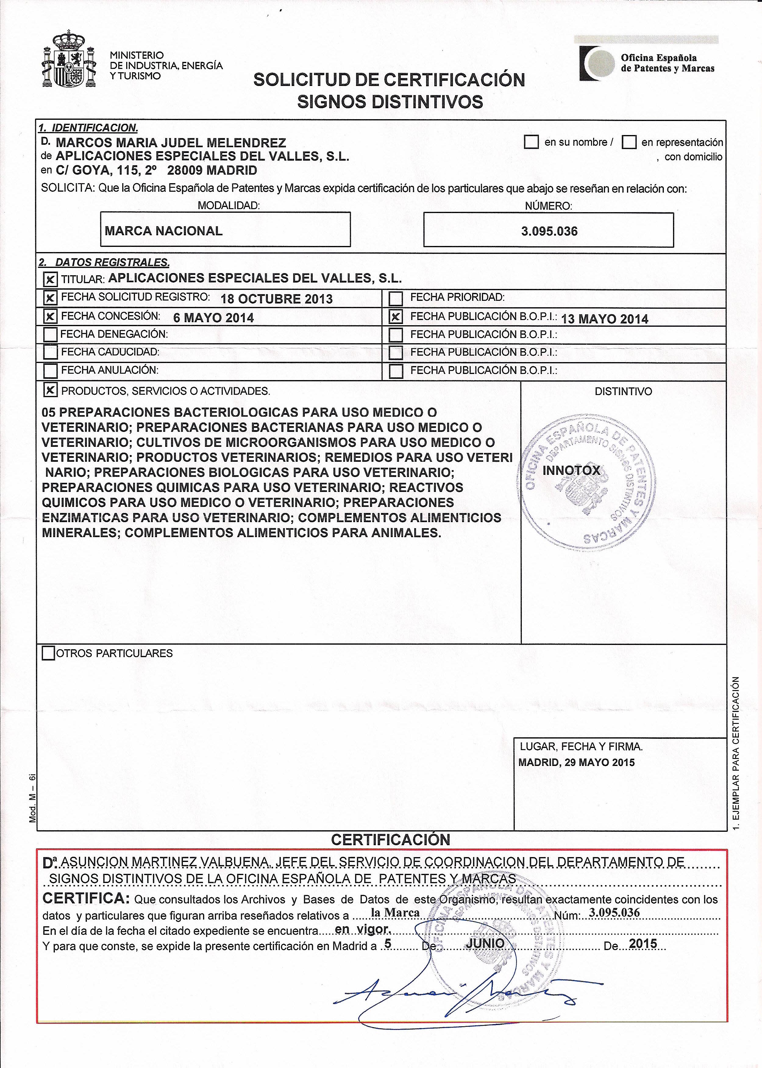 5Marca Registrada INNOTOX